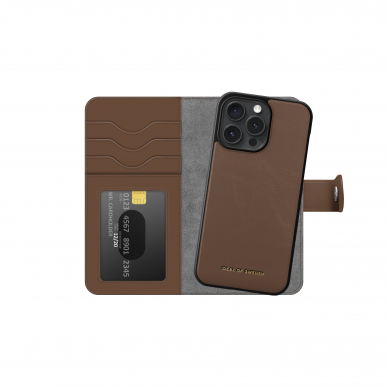 iPhone 15 PRO MAX iDeal Of Sweden dėklas Magnet Wallet+ Dark Brown 2