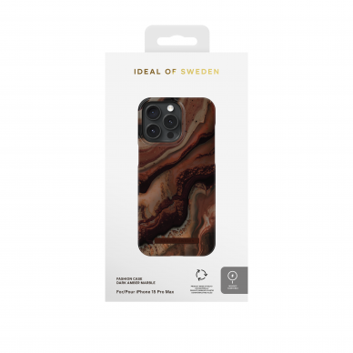 iPhone 15 PRO MAX iDeal Of Sweden nugarėlė MagSafe Dark Amber Marble 1