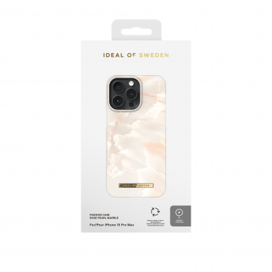 iPhone 15 PRO MAX iDeal Of Sweden nugarėlė MagSafe Rose Pearl Marble 1