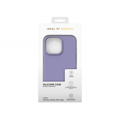 iPhone 15 PRO MAX iDeal Of Sweden nugarėlė MagSafe Silicone Purple 2