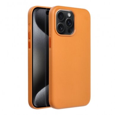 iPhone 15 PRO MAX orange MagLeather MagSafe nugarėlė 1