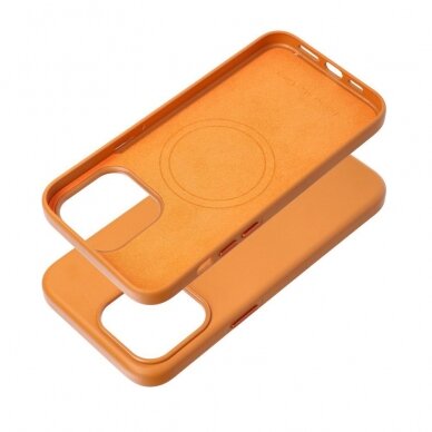 iPhone 15 PRO MAX orange MagLeather MagSafe nugarėlė 2