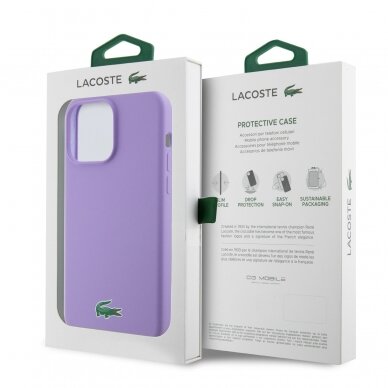 iPhone 15 PRO MAX parme LACOSTE nugarėlė Silicone MagSafe 6