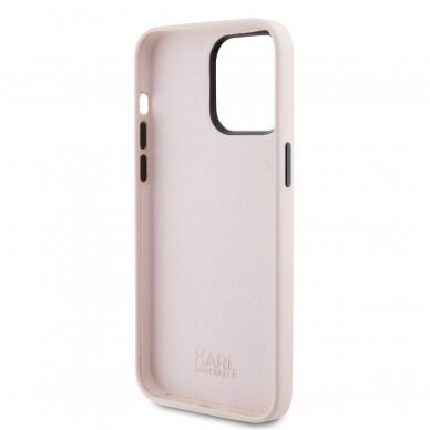 iPhone 15 PRO MAX pink NFT Liquid Silicone KARL LAGERFELD nugarėlė 6