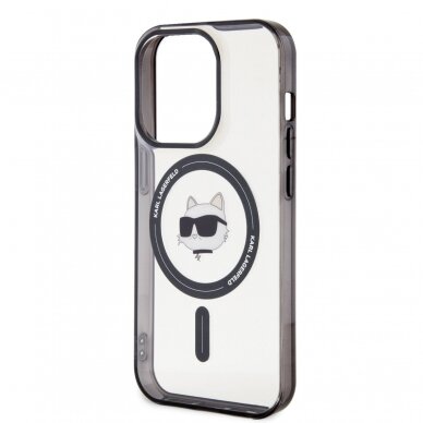 iPhone 15 PRO MAX transparent IML Choupette`s Head MagSafe KARL LAGERFELD nugarėlė 5