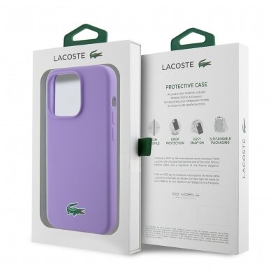 iPhone 15 PRO parme LACOSTE nugarėlė Silicone MagSafe 7