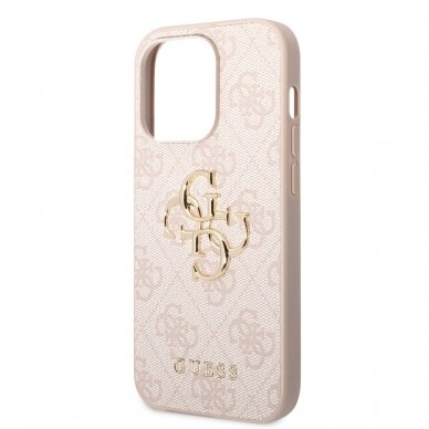 iPhone 15 PRO pink Metal Logo GUESS nugarėlė 5