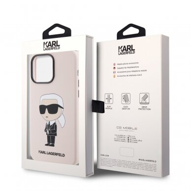 iPhone 15 PRO pink NFT Liquid Silicone KARL LAGERFELD nugarėlė 7