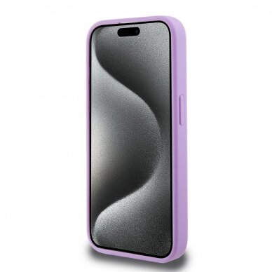 iPhone 15 PRO purple Saffiano MagSafe GUESS nugarėlė 4