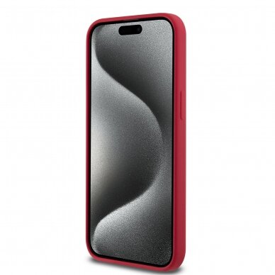 iPhone 15 PRO red Magsafe Silicone KC Heads Ring KARL LAGERFELD nugarėlė 4