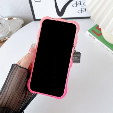 iPhone 15 PRO Tracy nugarėlė 3D Bear Pink/Rose 1