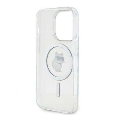 iPhone 15 PRO transparent MagSafe Choupette IML KARL LAGERFELD nugarėlė 6