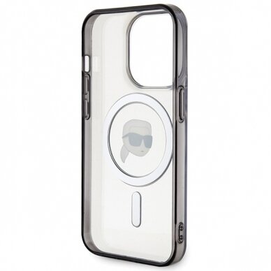 iPhone 15 PRO transparent MagSafe Karl's Head IML KARL LAGERFELD nugarėlė 14