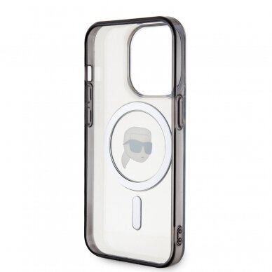 iPhone 15 PRO transparent MagSafe Karl's Head IML KARL LAGERFELD nugarėlė 6