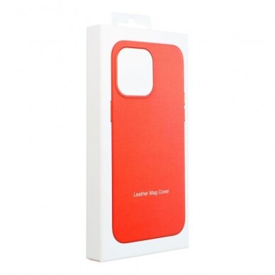 iPhone 15 red MagLeather MagSafe nugarėlė 8