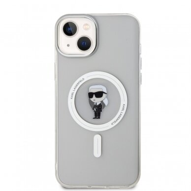 iPhone 15 transparent MagSafe Choupette IML KARL LAGERFELD nugarėlė 2