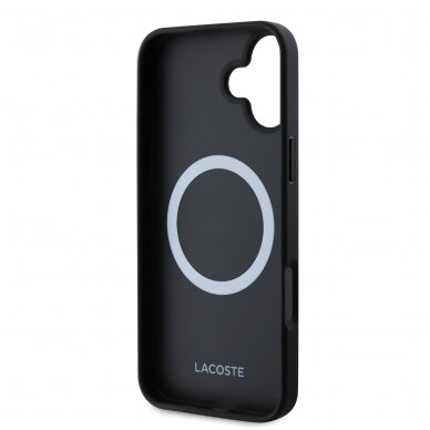 iPhone 16 black Magsafe Mono PU Vintage Logo LACOSTE nugarėlė 6