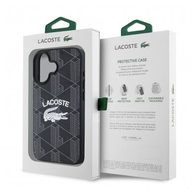 iPhone 16 black Magsafe Mono PU Vintage Logo LACOSTE nugarėlė 7