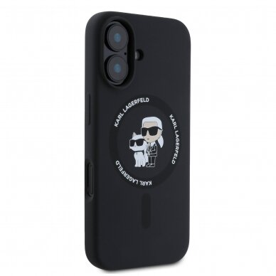 iPhone 16 black Magsafe Silicone KC Heads Ring KARL LAGERFELD nugarėlė 3