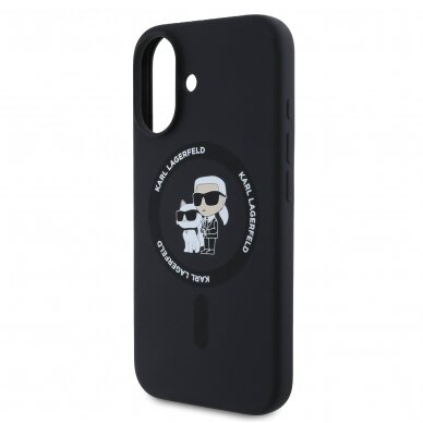 iPhone 16 black Magsafe Silicone KC Heads Ring KARL LAGERFELD nugarėlė 5