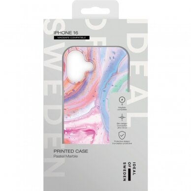 iPhone 16 iDeal Of Sweden MagSafe nugarėlė Pastel Marble 3