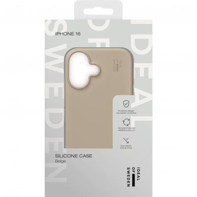 iPhone 16 iDeal Of Sweden nugarėlė MagSafe Silicone Beige 2