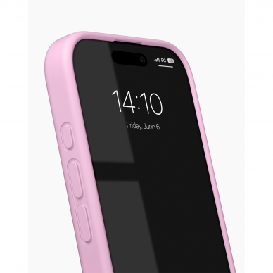 iPhone 16 iDeal Of Sweden nugarėlė MagSafe Silicone Bubblegum Pink 1