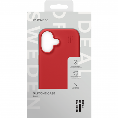 iPhone 16 iDeal Of Sweden nugarėlė MagSafe Silicone Red 2