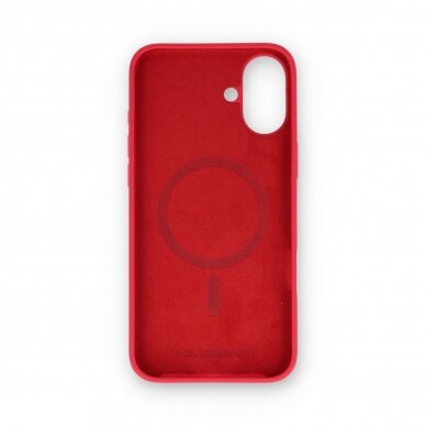 iPhone 16 PLUS red Magsafe Silicone KC Heads Ring KARL LAGERFELD nugarėlė 1