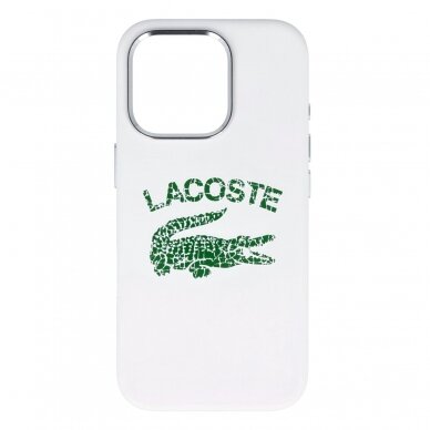 iPhone 16 PRO farine HC Magsafe Silicone Cracked Logo LACOSTE nugarėlė