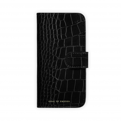 iPhone 16 PRO iDeal Of Sweden dėklas Magnet Wallet+ Magsafe Black Croco