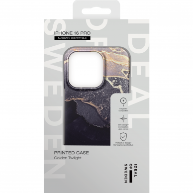 iPhone 16 PRO iDeal Of Sweden nugarėlė MagSafe Golden Twilight Marble 2