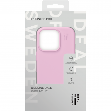 iPhone 16 PRO iDeal Of Sweden nugarėlė MagSafe Silicone Bubblegum Pink 2