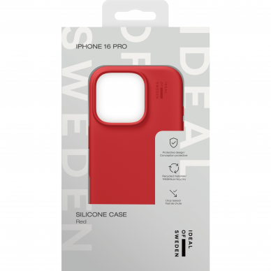 iPhone 16 PRO iDeal Of Sweden nugarėlė MagSafe Silicone Red 2