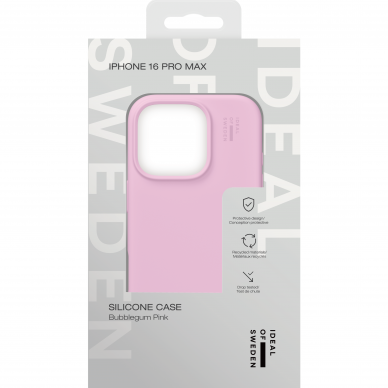 iPhone 16 PRO MAX iDeal Of Sweden nugarėlė MagSafe Silicone Bubblegum Pink 2