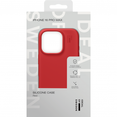 iPhone 16 PRO MAX iDeal Of Sweden nugarėlė MagSafe Silicone Red 2