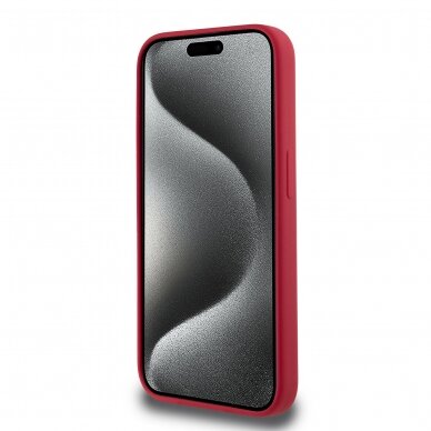 iPhone 16 PRO red Magsafe Silicone KC Heads Ring KARL LAGERFELD nugarėlė 4