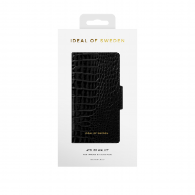 iPhone 6+/7+/8+ iDeal Of Sweden dėklas Neo Noir Croco 4