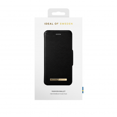 iPhone 6+/7+/8+ iDeal Of Sweden dėklas Wallet Black 1