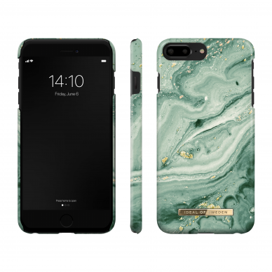 iPhone 6+/7+/8+ iDeal Of Sweden nugarėlė Mint Swirl Marble 2