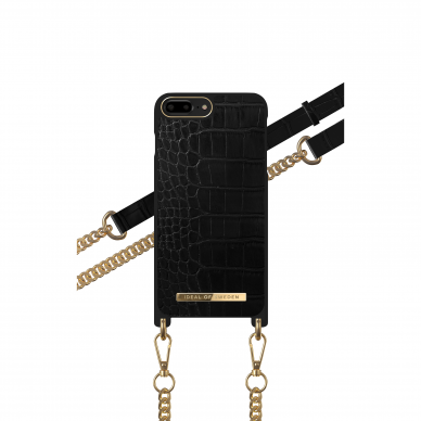 iPhone 6+/7+/8+ iDeal Of Sweden nugarėlė su grandinėle Jet Black Croco 2