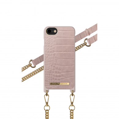 iPhone 6/7/8/SE 2020/SE 2022 iDeal Of Sweden nudarėlė su grandinėle Misty Rose Croco 1