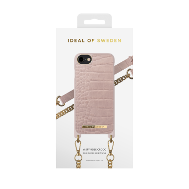 iPhone 6/7/8/SE 2020/SE 2022 iDeal Of Sweden nudarėlė su grandinėle Misty Rose Croco 3