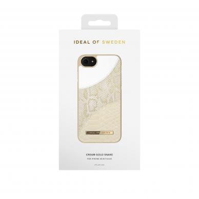 iPhone 6/7/8/SE 2020/SE 2022 iDeal Of Sweden nugarėlė Cream Gold Snake 1