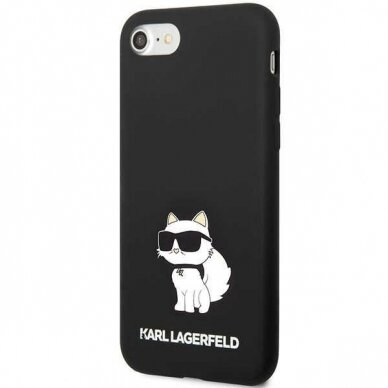 iPhone 7/8/SE 2020/SE 2022 black Silicone Choupette KARL LAGERFELD nugarėlė 1