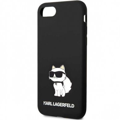 iPhone 7/8/SE 2020/SE 2022 black Silicone Choupette KARL LAGERFELD nugarėlė 2