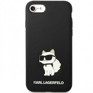 iPhone 7/8/SE 2020/SE 2022 black Silicone Choupette KARL LAGERFELD nugarėlė 4