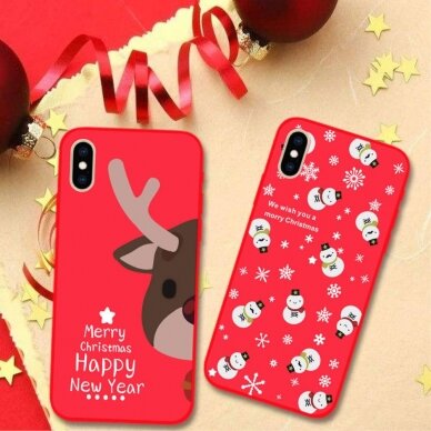 iPhone XR Tracy nugarėlė Christmas Snowman raudona 1