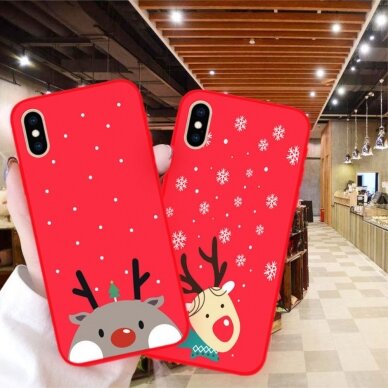 iPhone XR Tracy nugarėlė Christmas Snowman raudona 2