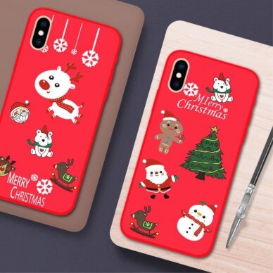 iPhone XR Tracy nugarėlė Christmas Snowman raudona 3